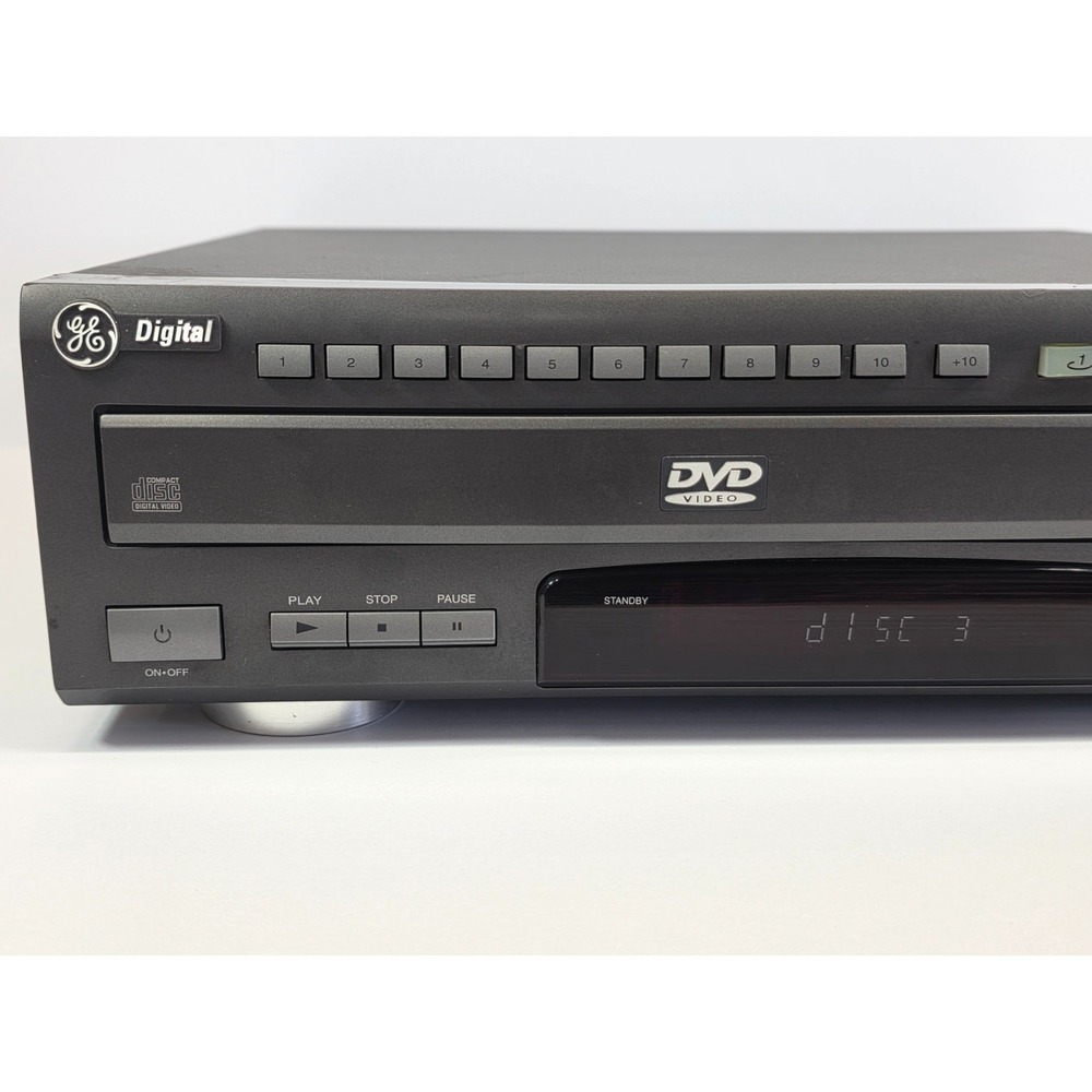 GE GE5803P 3‑Disc DVD Player Karaoke MIC Inputs Dolby Digital DTS Tested Works - Picture 4 of 9